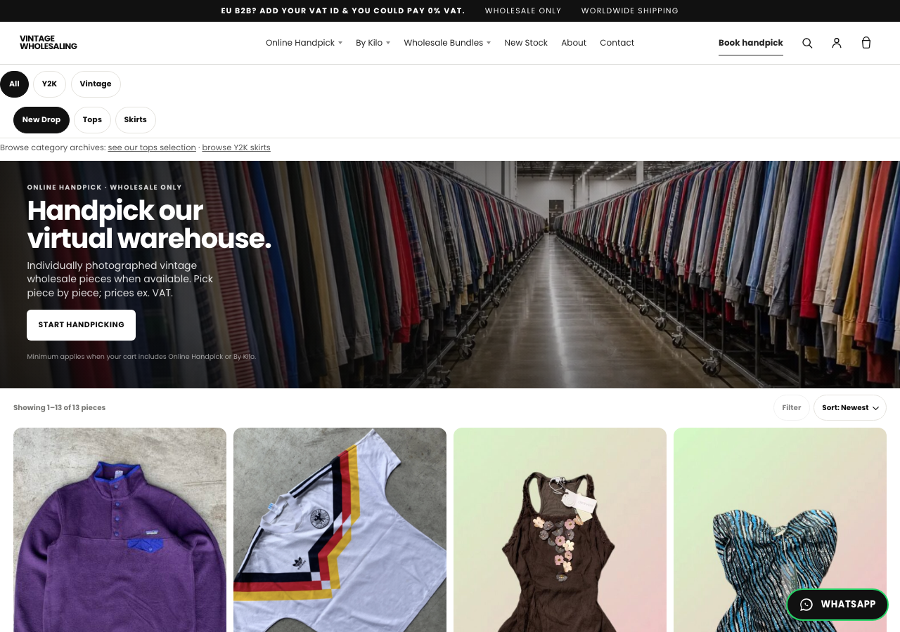 Real Vintage Wholesaling Online Handpick catalogue