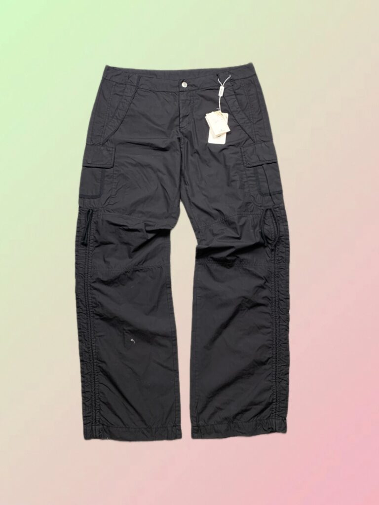 Versace Y2K Black Utility Cargo Pants