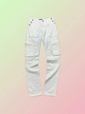 LJ Y2K White Utility Cargo Pants