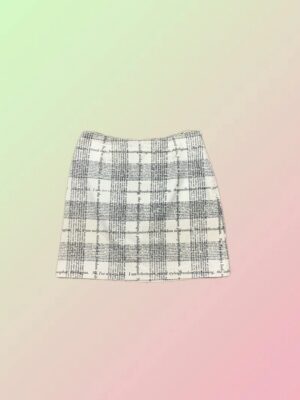 Y2K Newspaper Print Mini Skirt