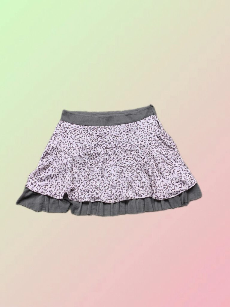 Liu Jo Y2K Pink Floral Layered Ruffle Mini Skirt