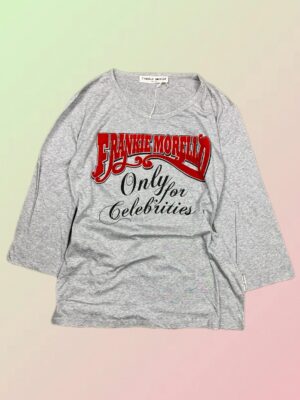 Y2K Frankie Morello Grey Only for Celebrities Graphic Top