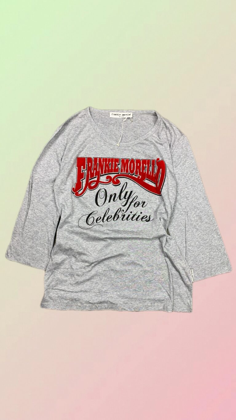 Y2K Frankie Morello Grey Only for Celebrities Graphic Top