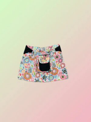 Y2K Colorful Floral Utility Pocket Mini Skirt