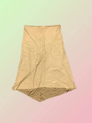Y2K Beige Asymmetric Handkerchief Midi Skirt