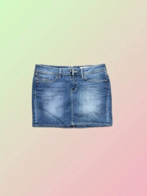 Y2K Blue Wash Denim Mini Skirt