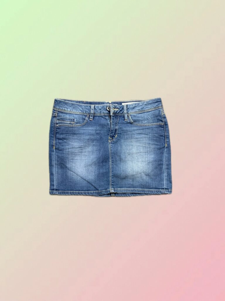 Y2K Blue Wash Denim Mini Skirt