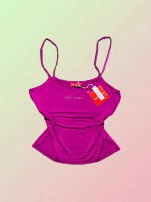 Angelo Marani Y2K Pink Rhinestone Cami Top
