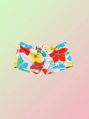 Sundek Y2K Colorful Hibiscus Floral Hot Pants