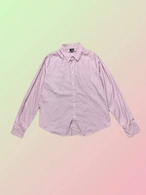 Just Cavalli Y2K Lilac Striped Men Button-Up Shirt